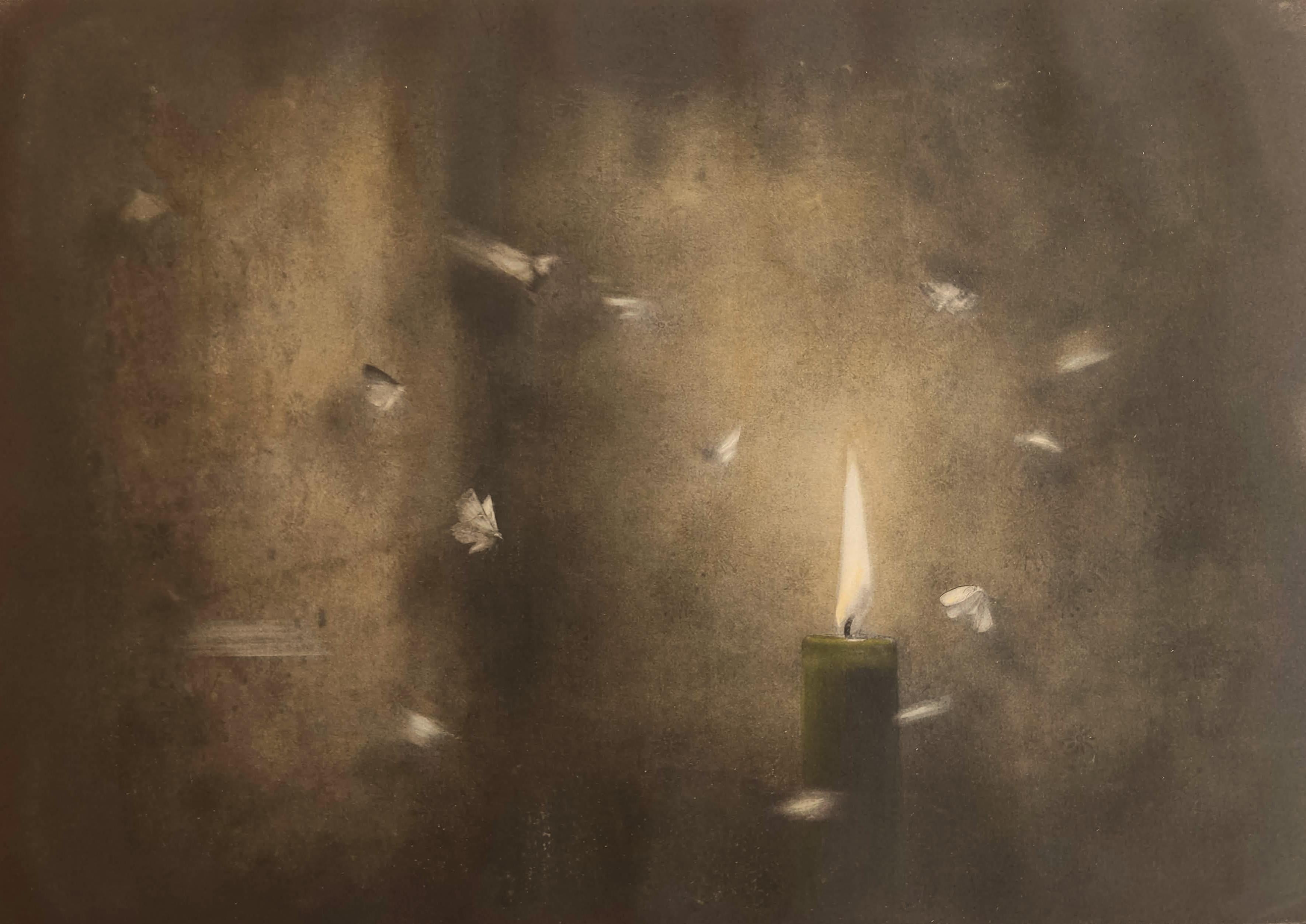 Candle - Interior Photography, Gravure, Butterfly