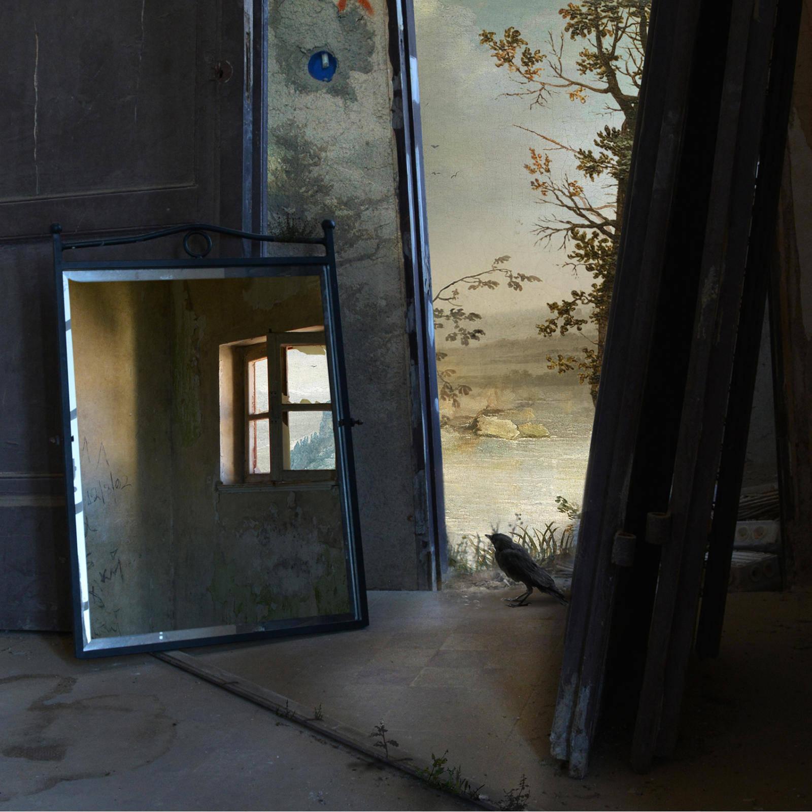 Suzanne Moxhay Figurative Photograph - Doorway - Interior Photography, Bird, Mirror