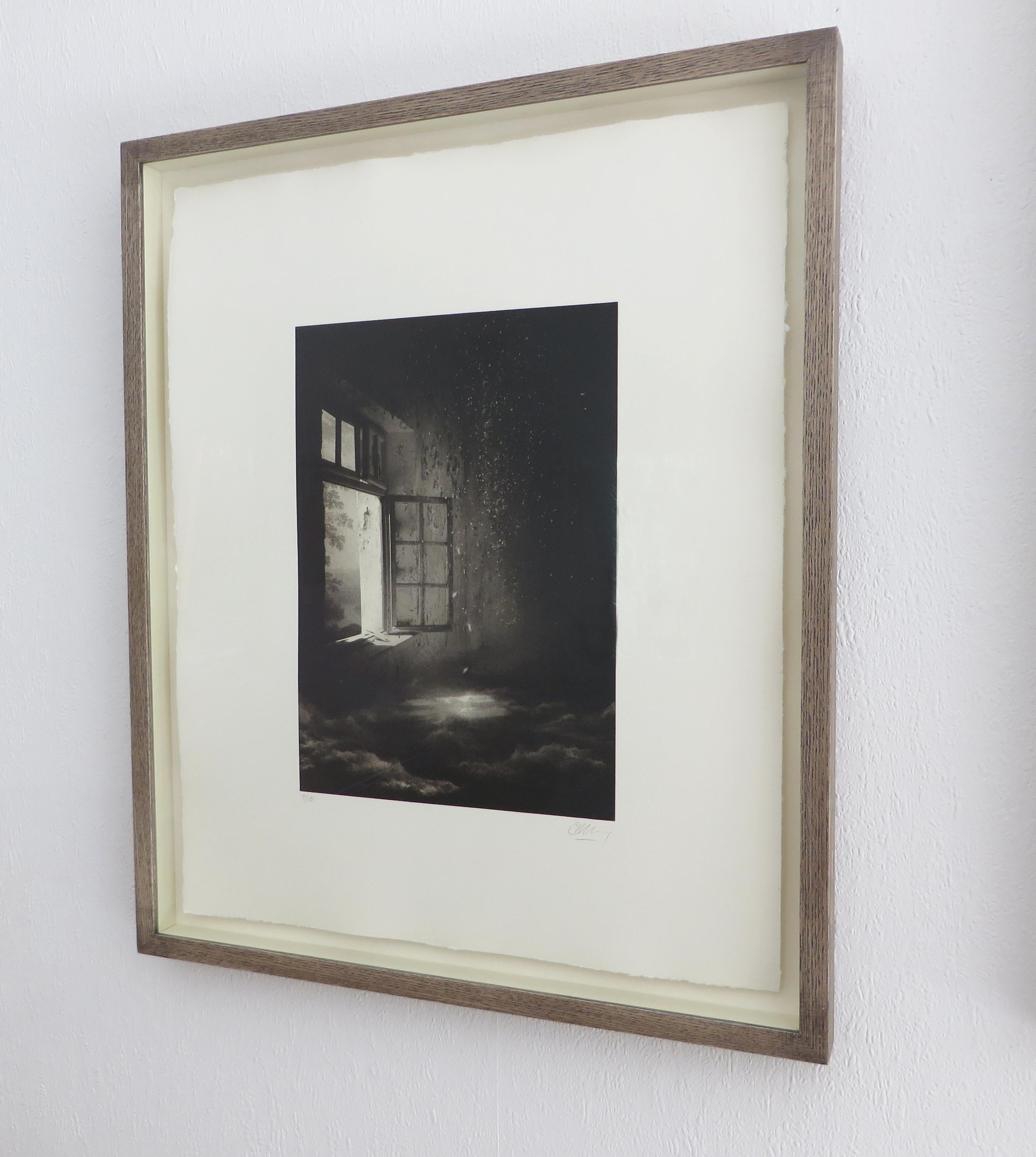 Open Window and Rain - Etching, Photogravure - Contemporary Photograph by Suzanne Moxhay