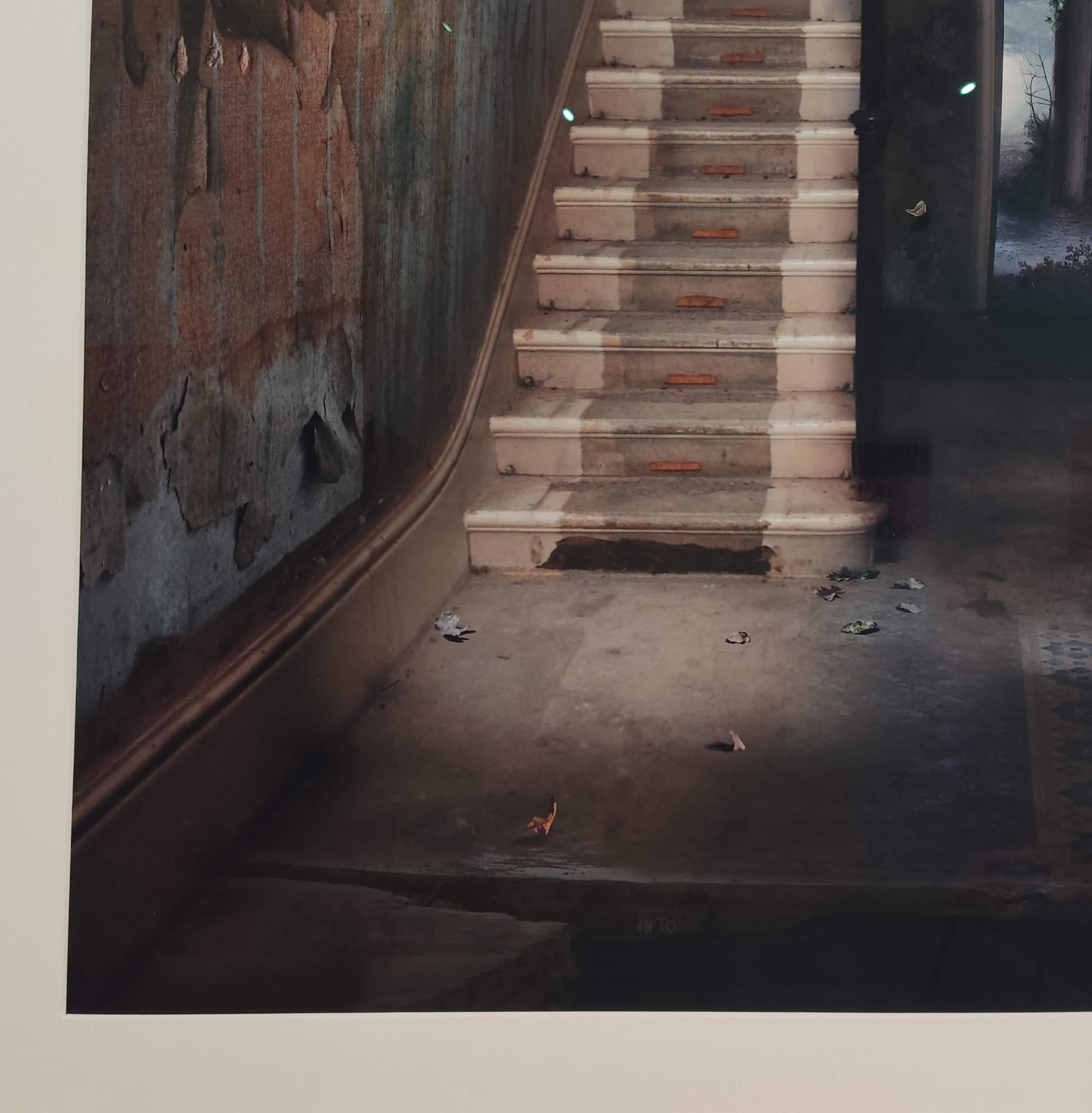 Passageway, Interior Photography, Photomontage, House, Staircase - Contemporary Print by Suzanne Moxhay