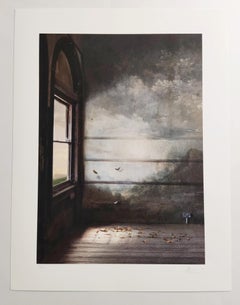 Waiting Room, Archival Pigment Print, Butterfly, Window, Interior Space