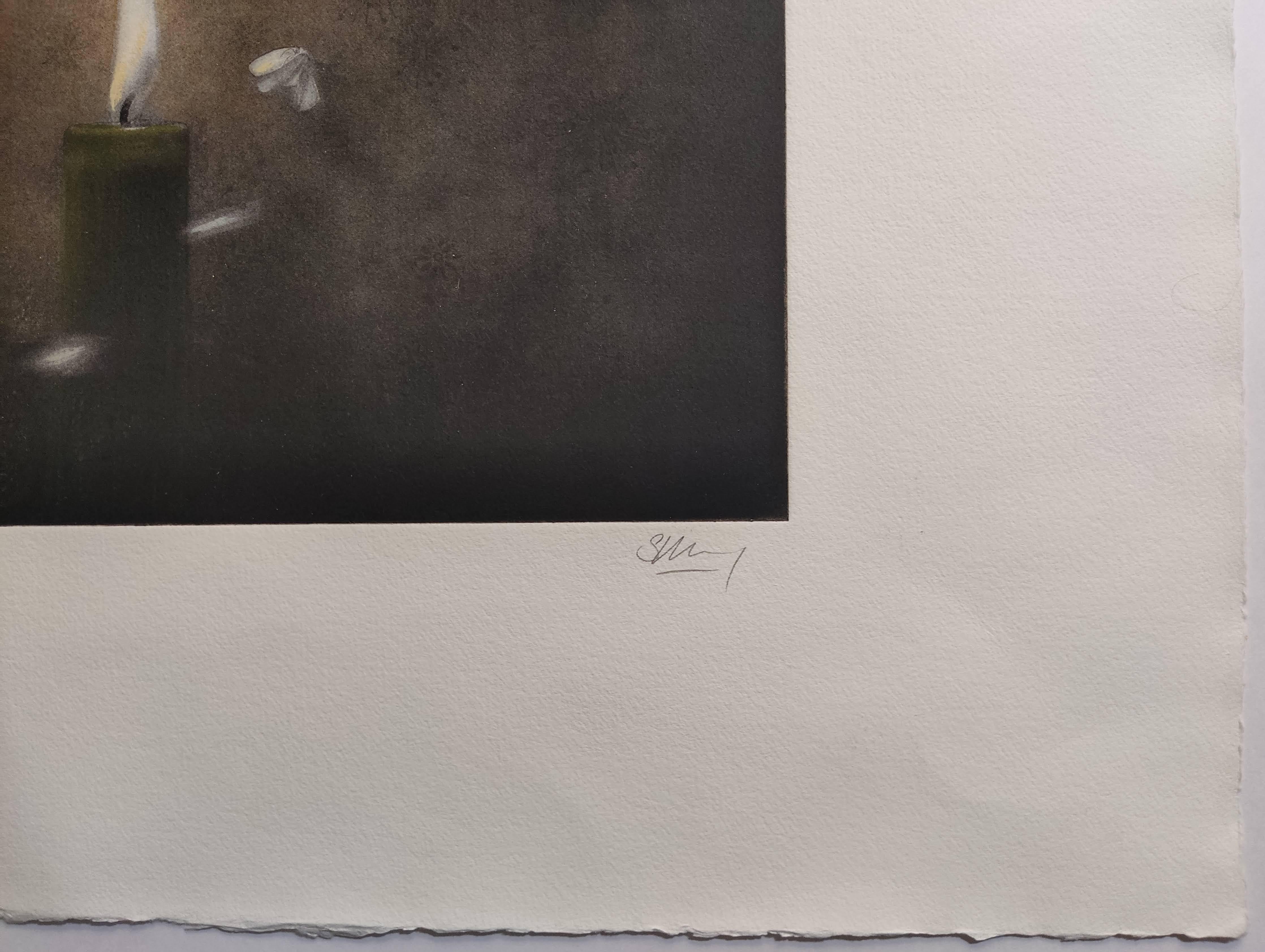 Vela, Aguafuerte Huecograbado, Mariposa, Espacio Interior en venta 3