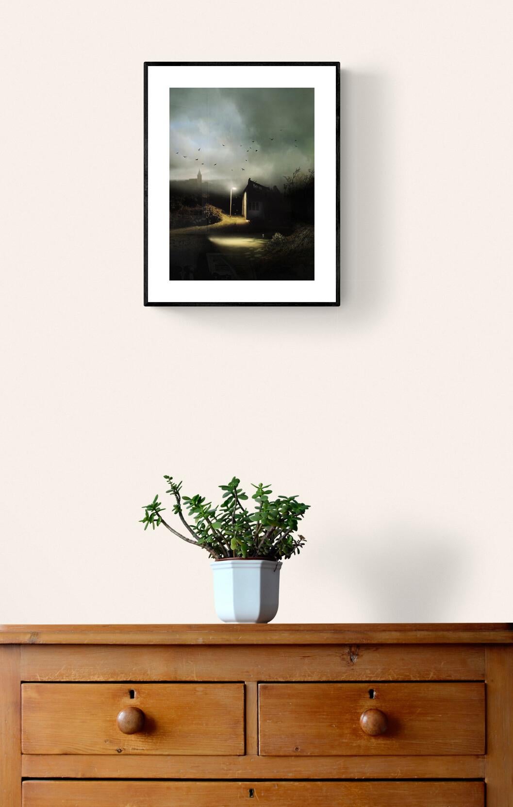 Congregation, Archivalischer Pigmentdruck, Schwarze Vögel, Nachtlandschaft im Angebot 2