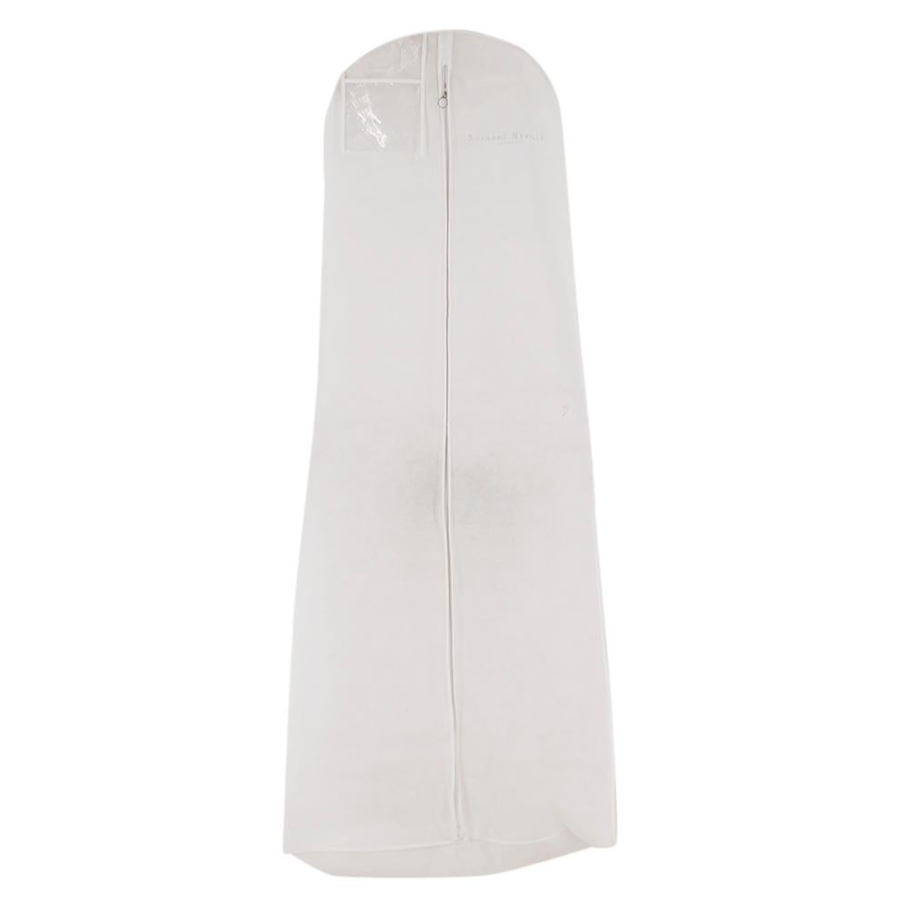 Suzanne Neville Cabianca Ivory Silk Organza Wedding Dress - Size US 2-4 For Sale 2
