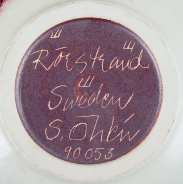 Suzanne Öhlén per Rörstrand, Svezia. Unico vaso con coperchio in ceramica, anni '80 in vendita 2