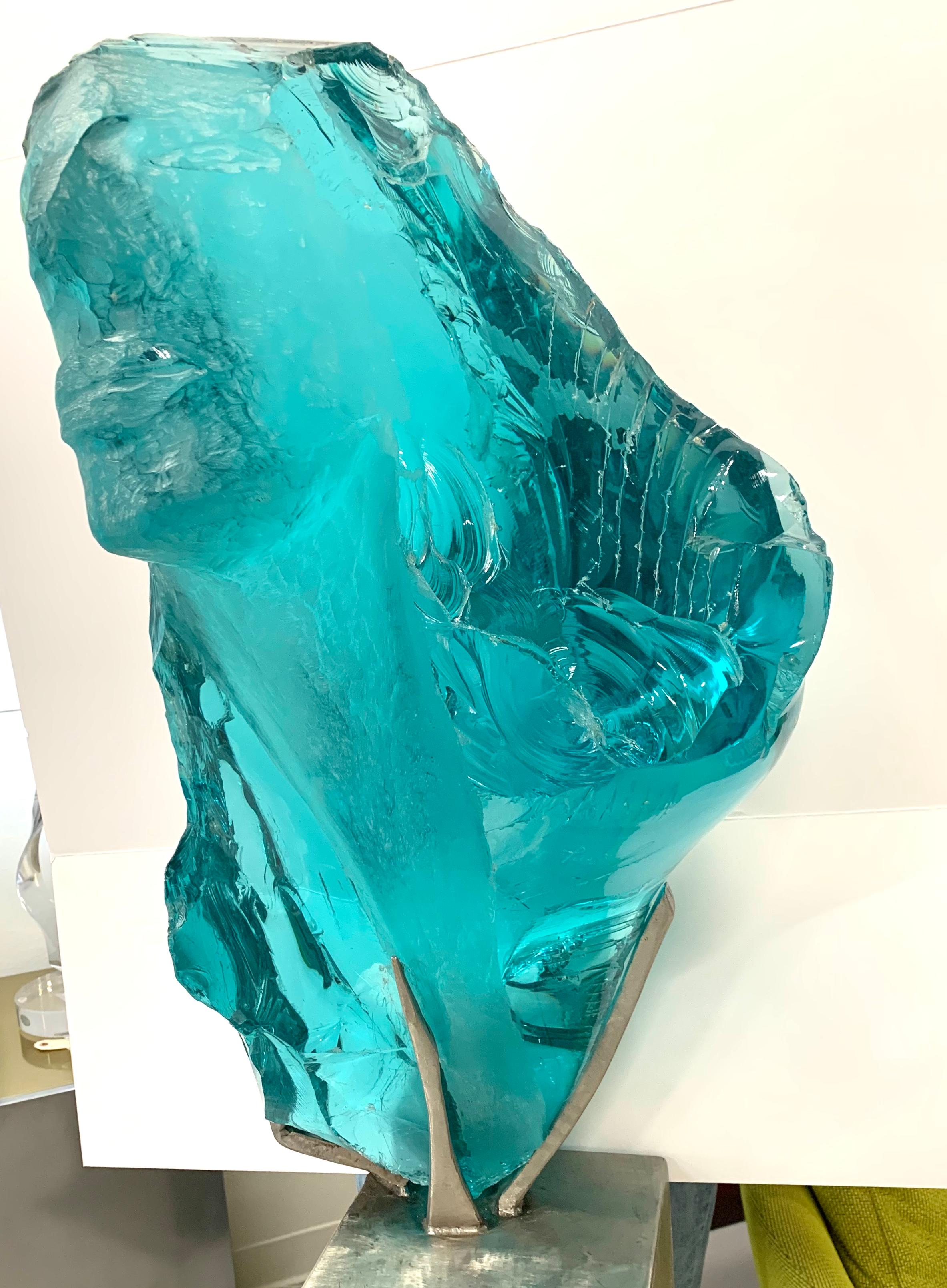 Suzanne Pascal Life-Size Glass Sculpture In Good Condition In Palm Springs, CA