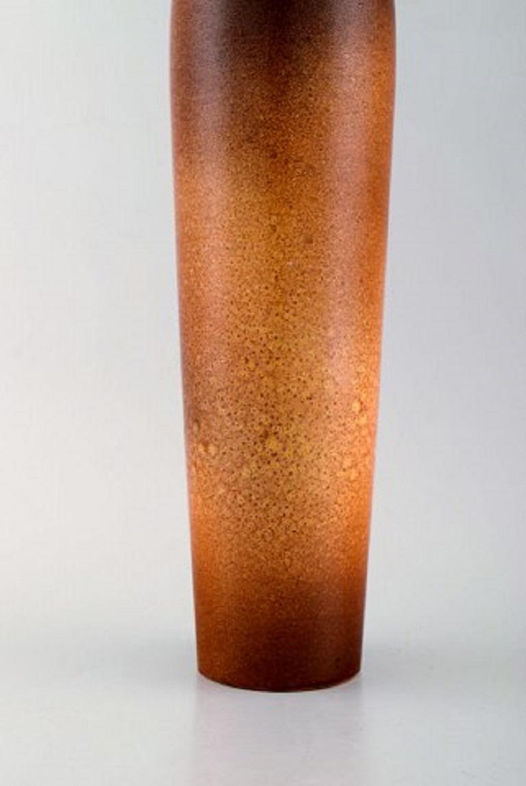 French Suzanne Ramie for Atelier Madoura, Large Vase in Glazed Stoneware For Sale