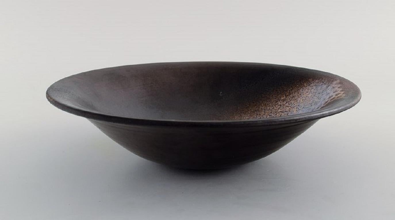 Mid-Century Modern Suzanne Ramie for Atelier Madoura, Unique Bowl in Glazed Stoneware