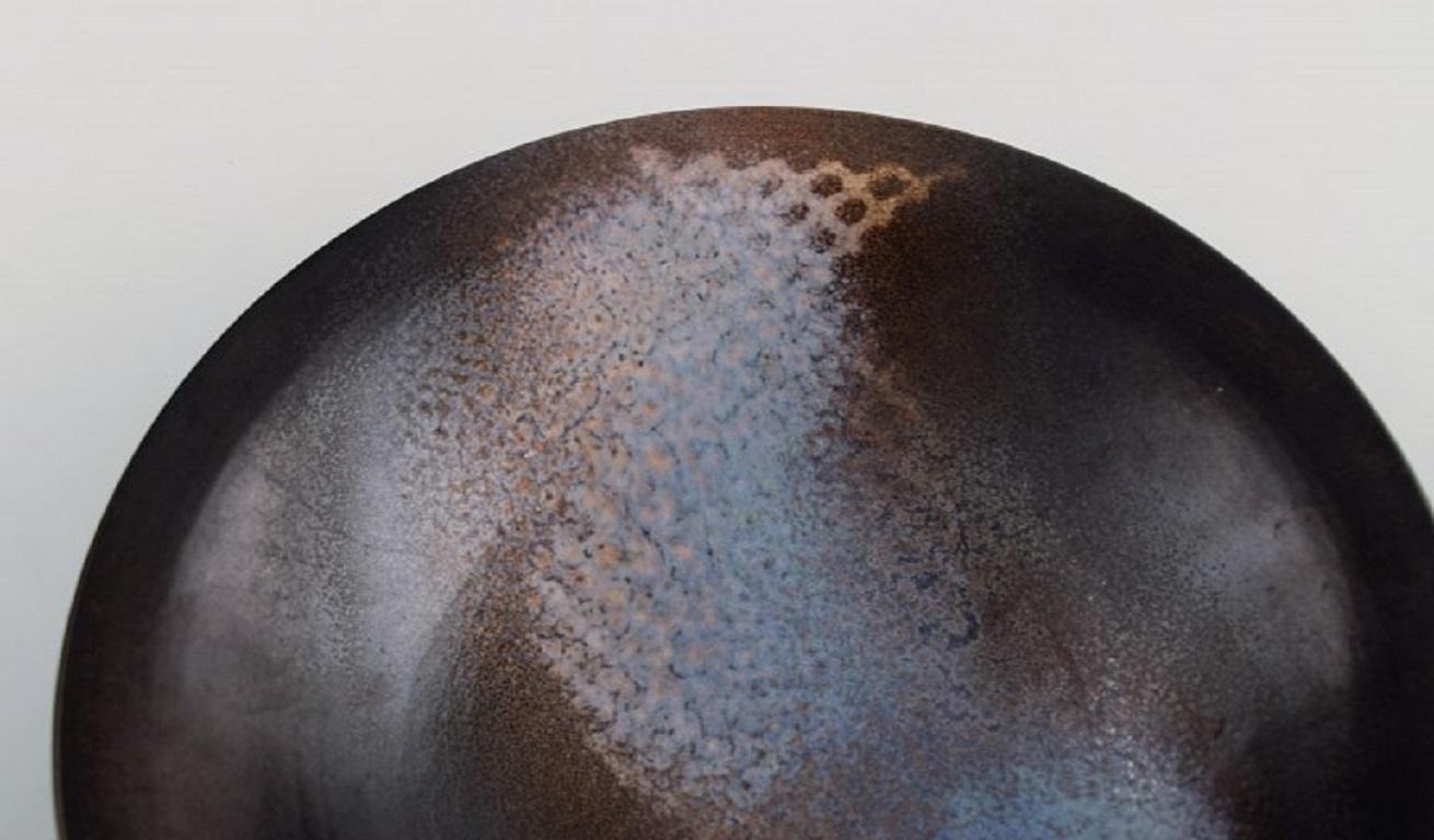 Suzanne Ramie for Atelier Madoura, Unique Bowl in Glazed Stoneware In Excellent Condition In Copenhagen, DK