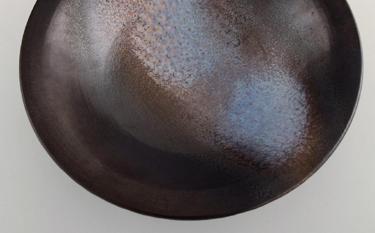 20th Century Suzanne Ramie for Atelier Madoura, Unique Bowl in Glazed Stoneware
