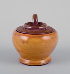 Suzanne Ramié for Atelier Madoura, France. Unique ceramic lidded jar.