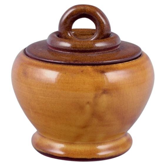 Suzanne Ramié for Atelier Madoura, France. Unique ceramic lidded jar.