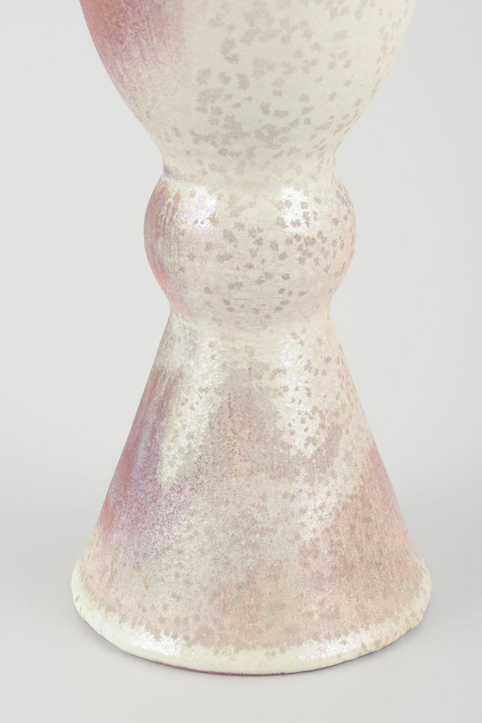 Glazed Suzanne Ramié for Madoura, France. Ceramic vase in goblet shape. For Sale