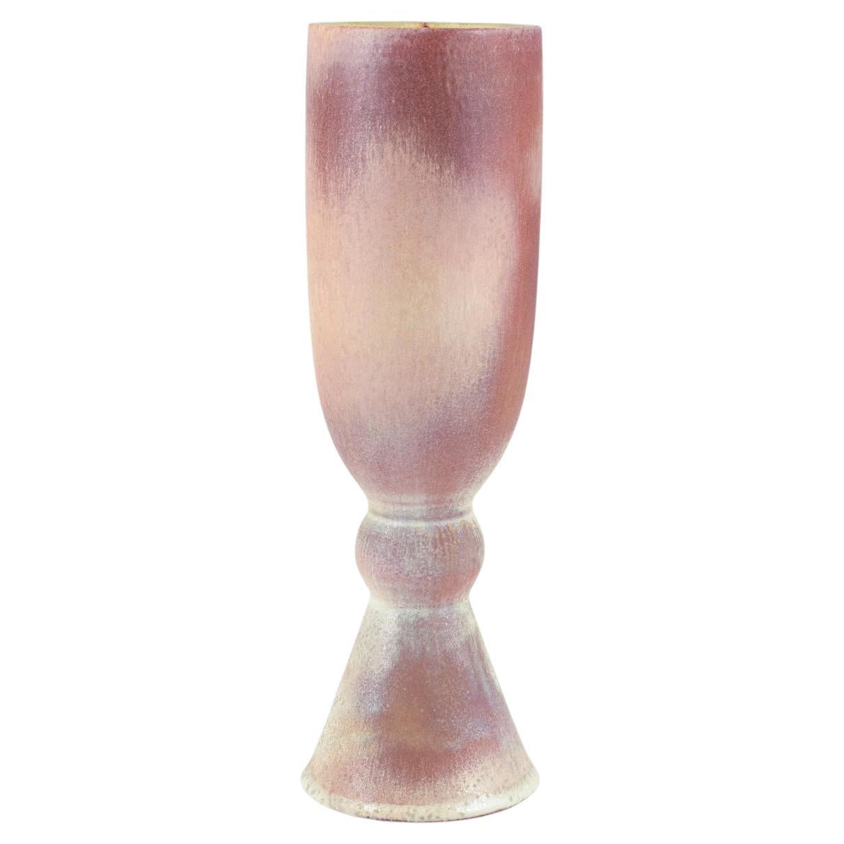 Suzanne Ramié for Madoura, France. Ceramic vase in goblet shape. For Sale