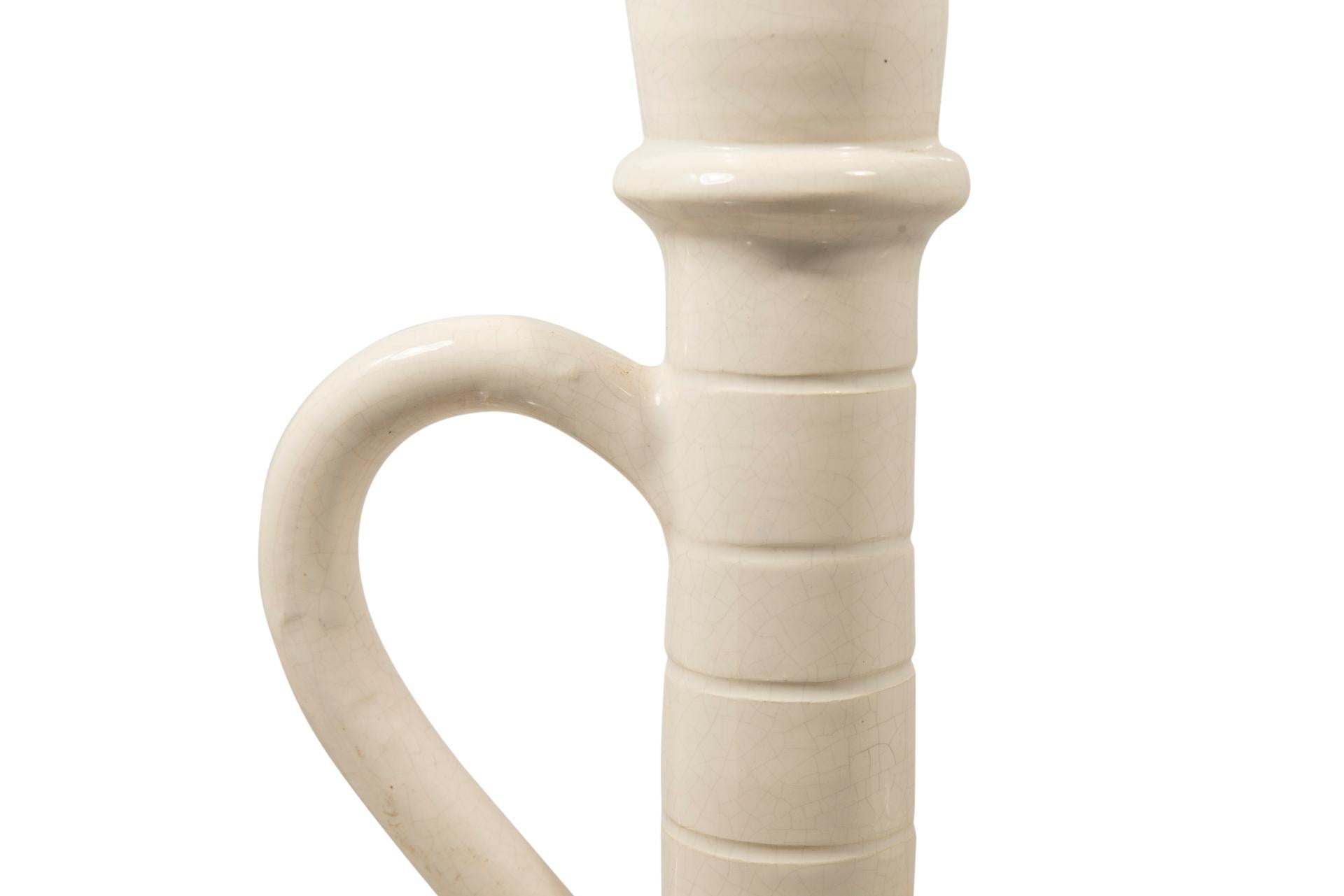French Suzanne Ramié, Madoura Workshop, Ceramic Candlestick, France, circa 1945