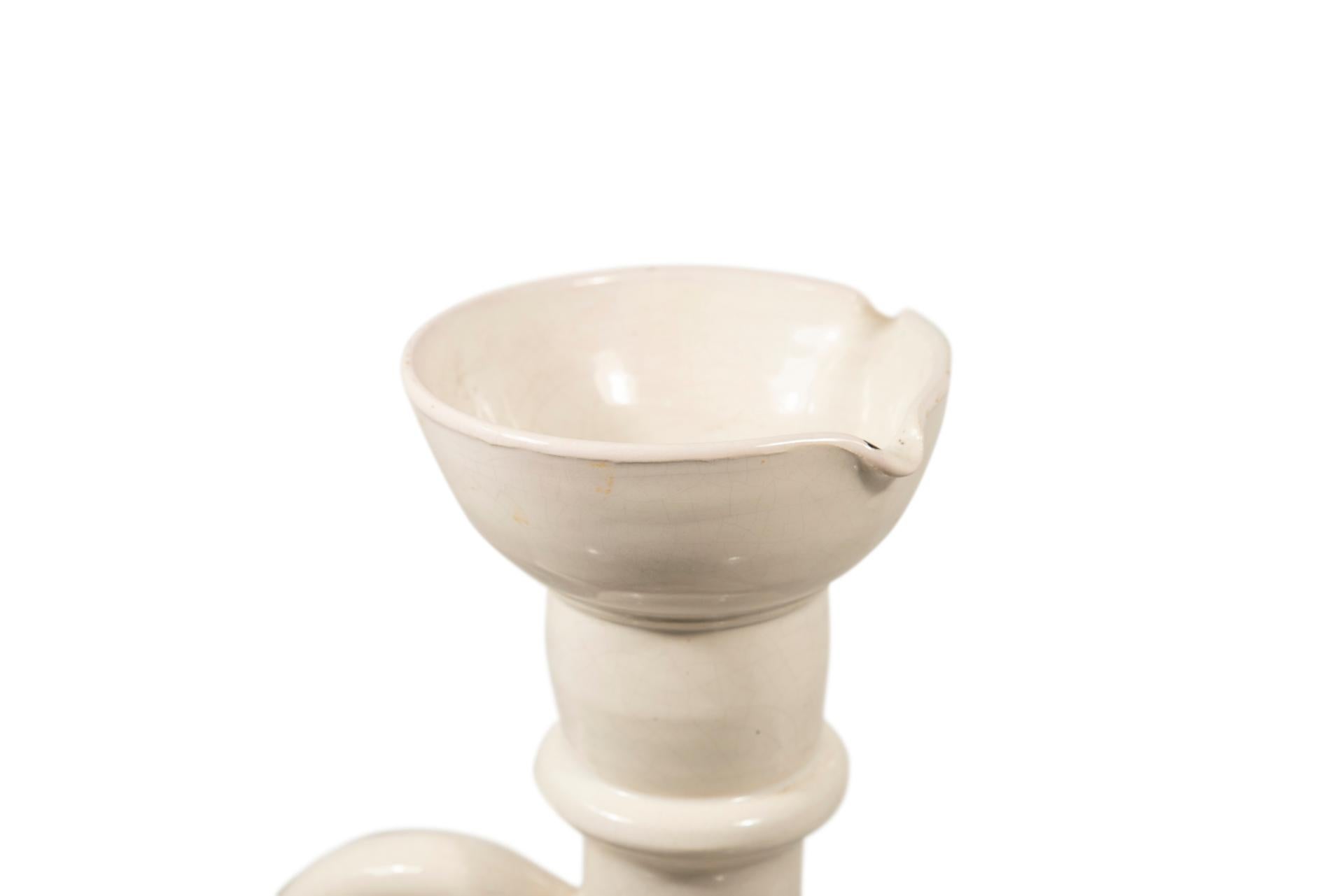 Suzanne Ramié, Madoura Workshop, Ceramic Candlestick, France, circa 1945 In Good Condition In Nice, Cote d' Azur