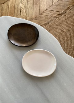 Suzanne Ramié par de platos de Cerámica con Sello "Madoura Plein Feu" Años 60