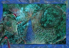 "Insect Eye Views The Forest", Science Fiction Print Painting on Canvas