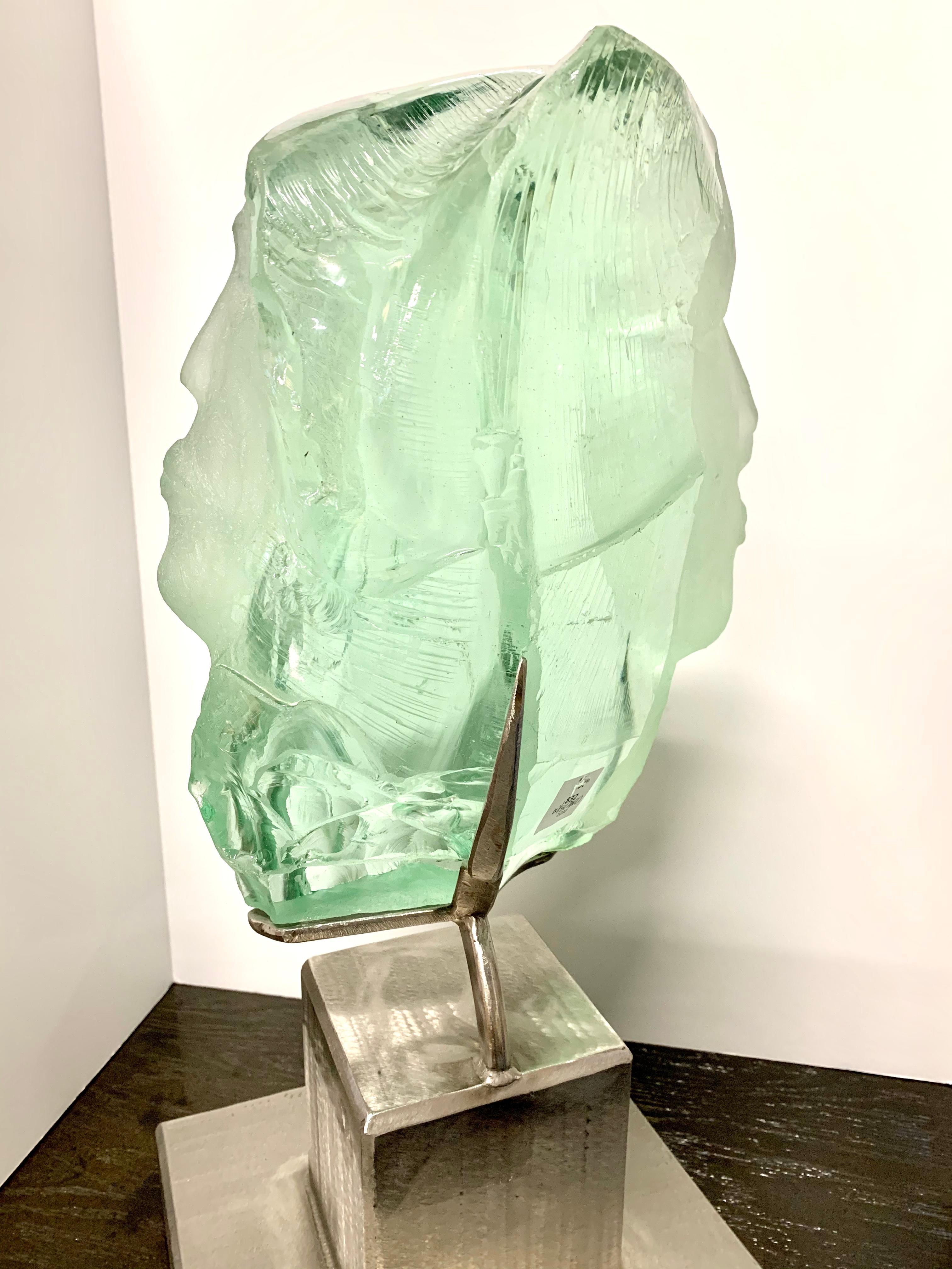 American Suzanne Regan Pascal Glass Sculpture