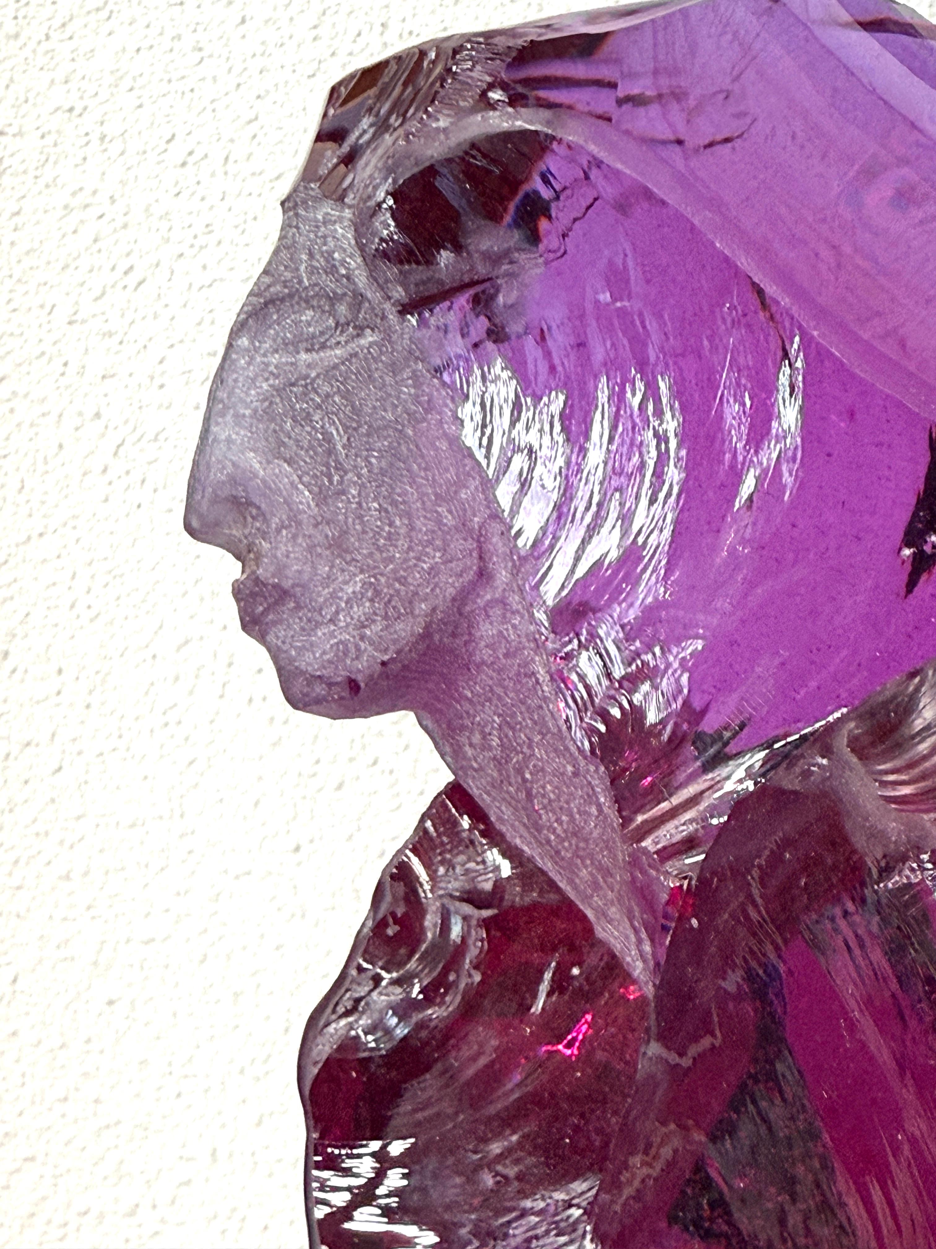Suzanne Regan Pascal Skulptur aus geschnitztem Schlackenglas auf Stahlsockel im Angebot 4