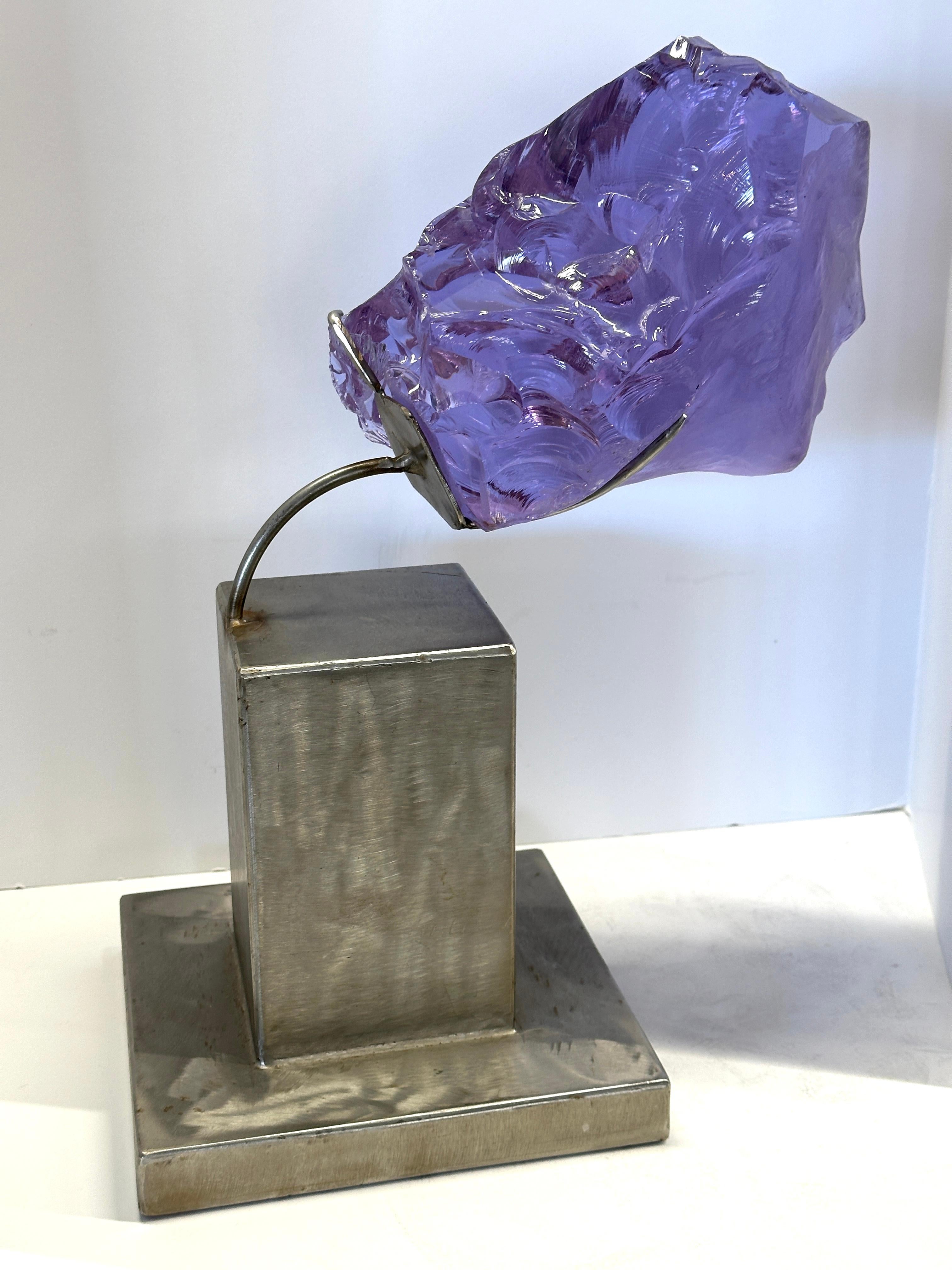 Suzanne Regan Pascal Schlackenglas-Skulptur  (Marmoriertes Glas) im Angebot