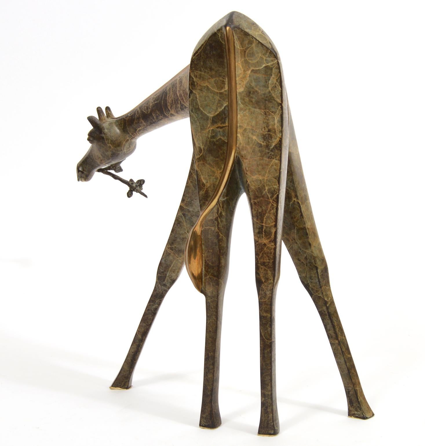 Suzanne Sable Large Bronze Giraffes 'Lunch Time' Sculpture #7/24 5