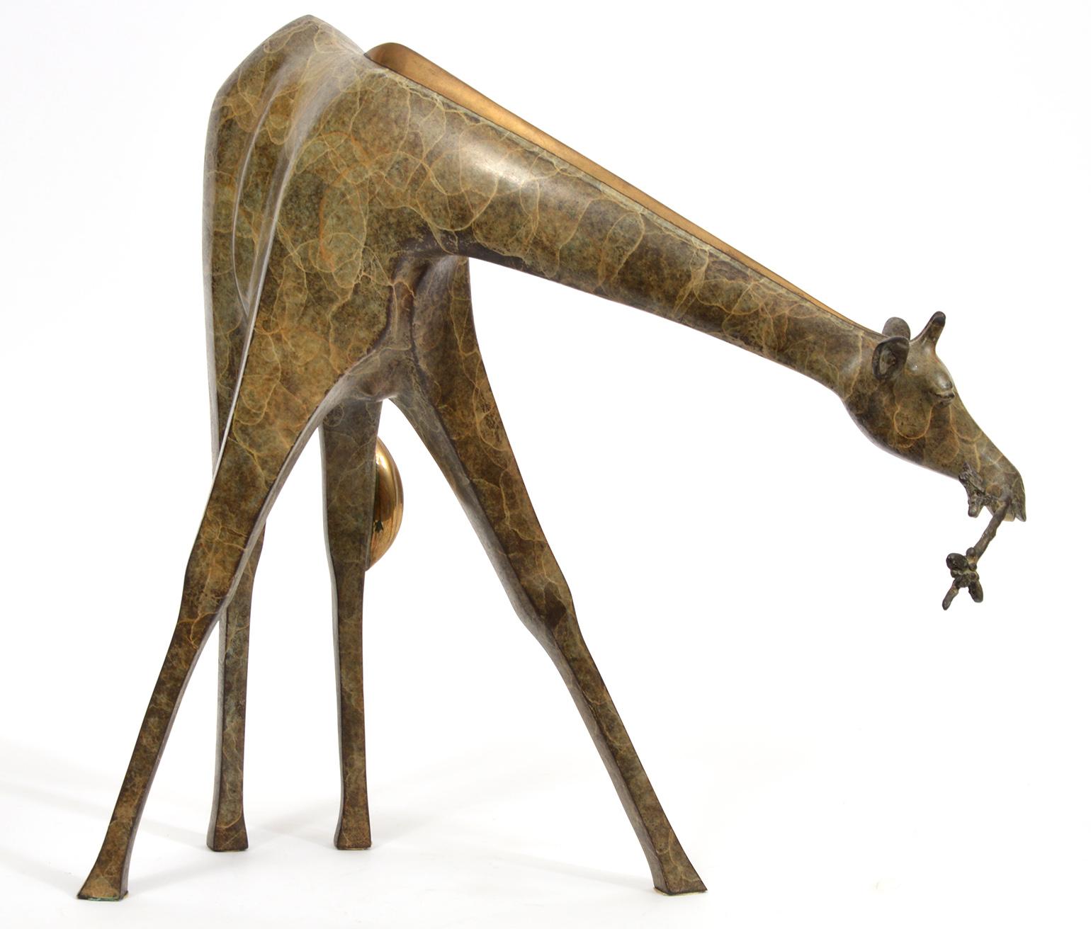 Suzanne Sable Large Bronze Giraffes 'Lunch Time' Sculpture #7/24 7