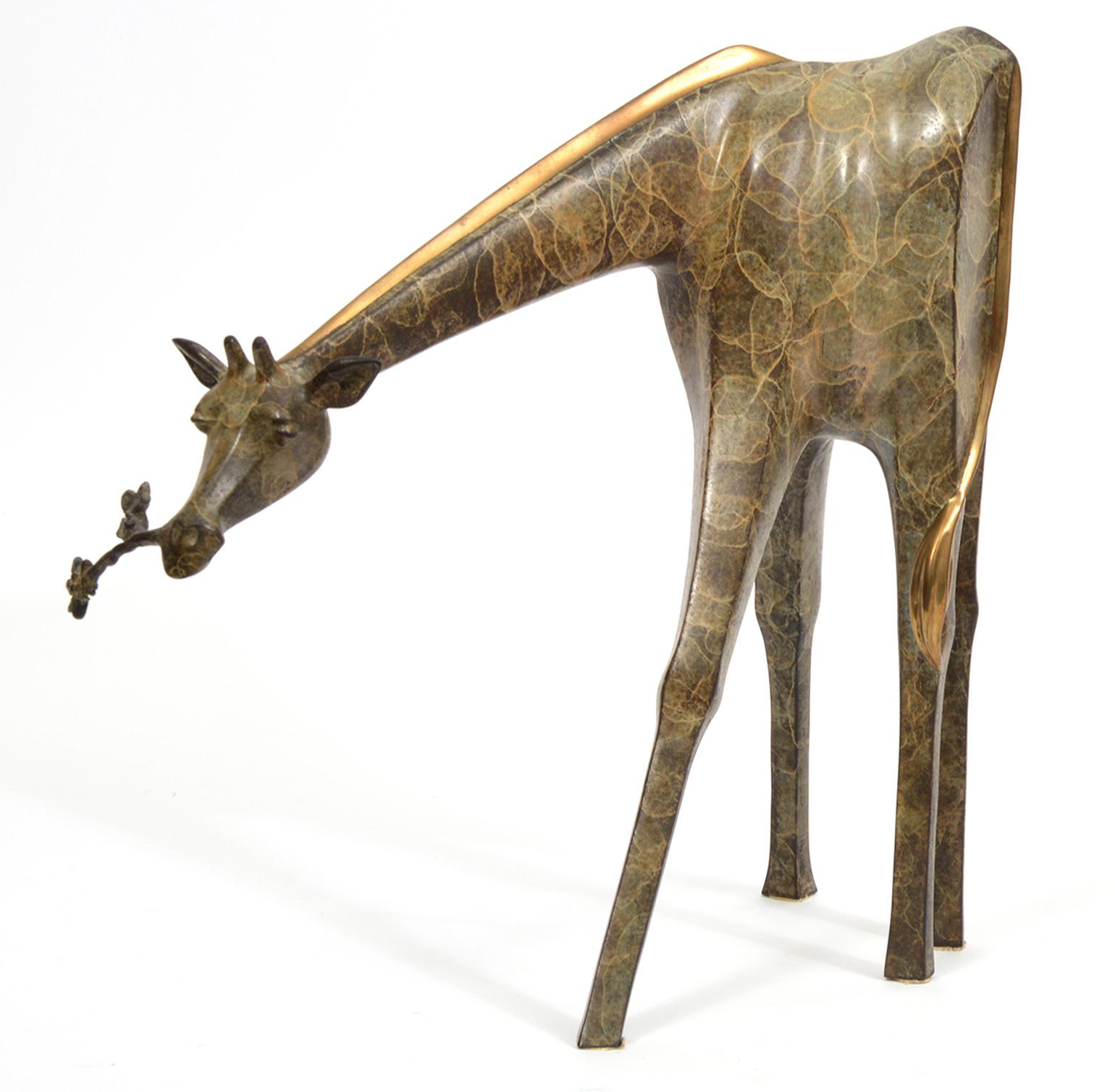 Suzanne Sable Large Bronze Giraffes 'Lunch Time' Sculpture #7/24 4