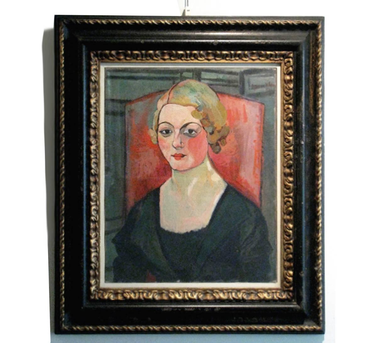 Suzanne Valadon „Porträt de Genevieve Camax-Zoegger“, Öl auf Leinwand, 1936 im Angebot 4