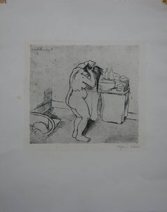 La toilette - Original signed etching - 1932