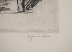 Lying Naked Woman - Original Etching Signed (Petrides #E11)