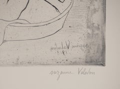 Marie dans le bain s'épongeant - Gravure originale signée (Petrides #E13)