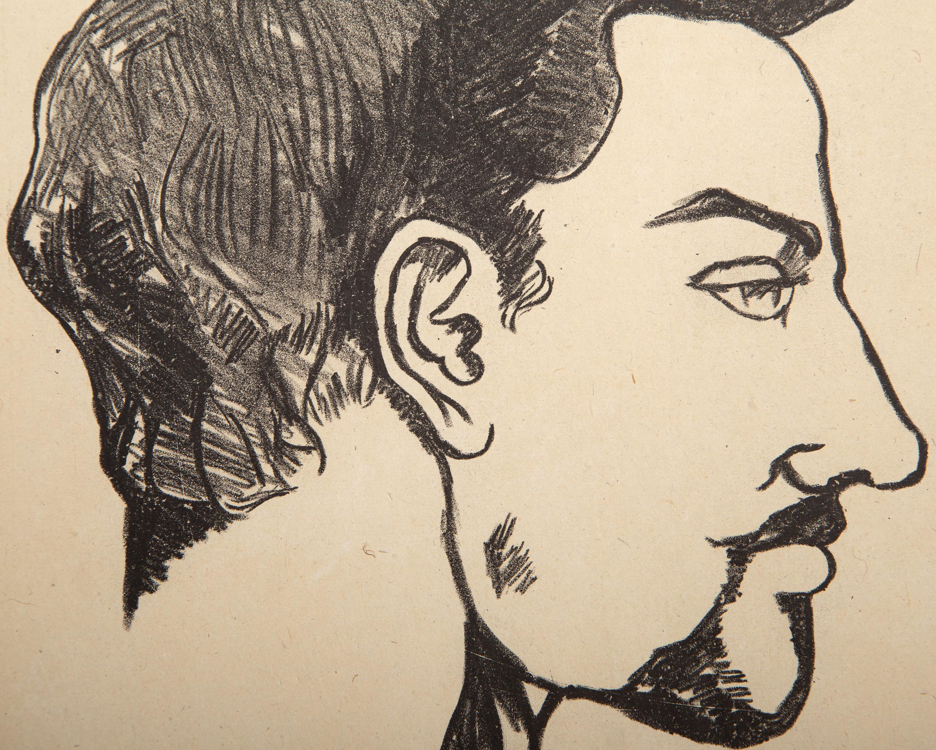 Maurice Utrillo, Modern Lithograph by Suzanne Valadon For Sale 1