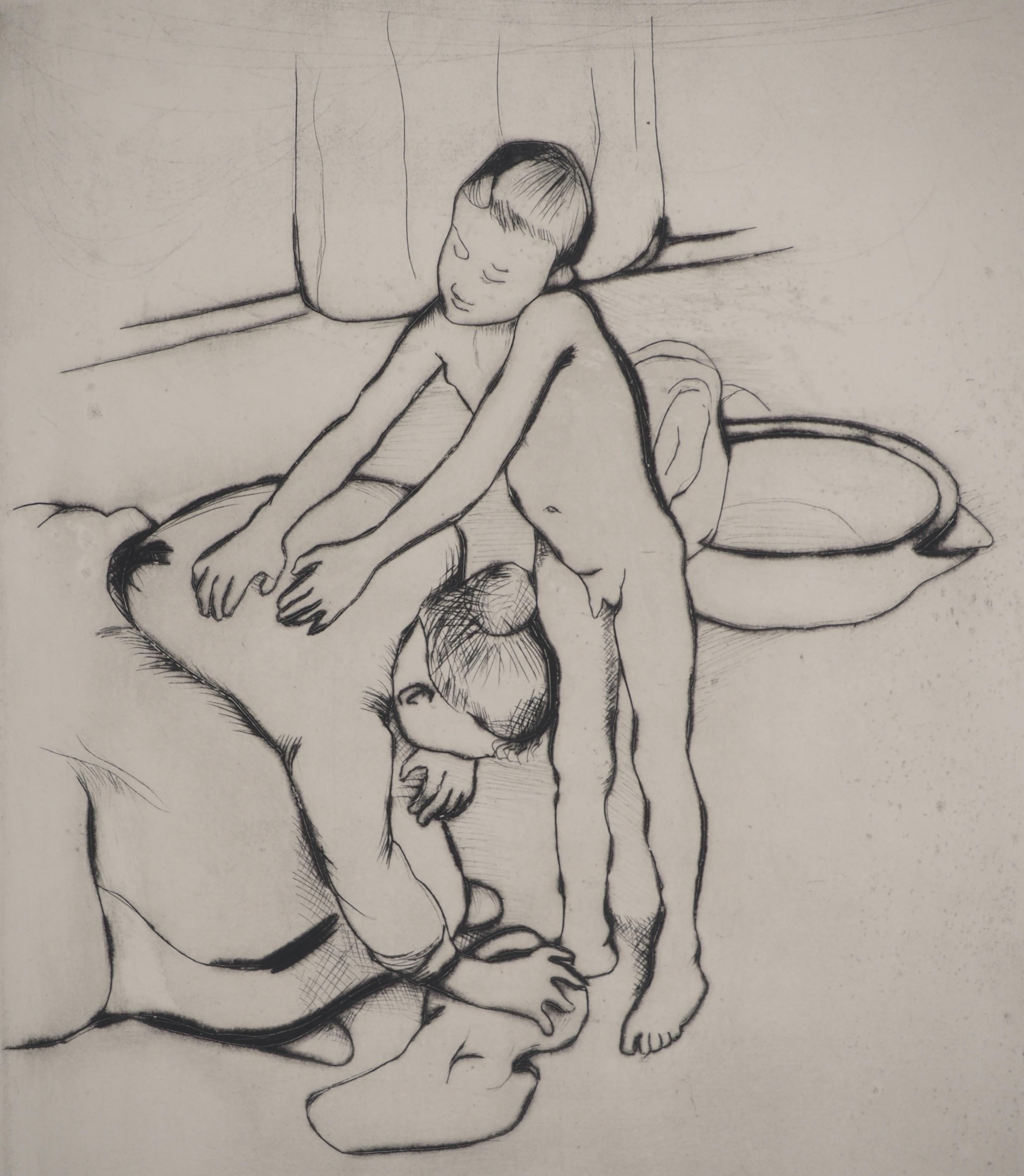 Mutter und Sohn - Original-Radierung signiert (Petrides #E15) – Print von Suzanne Valadon