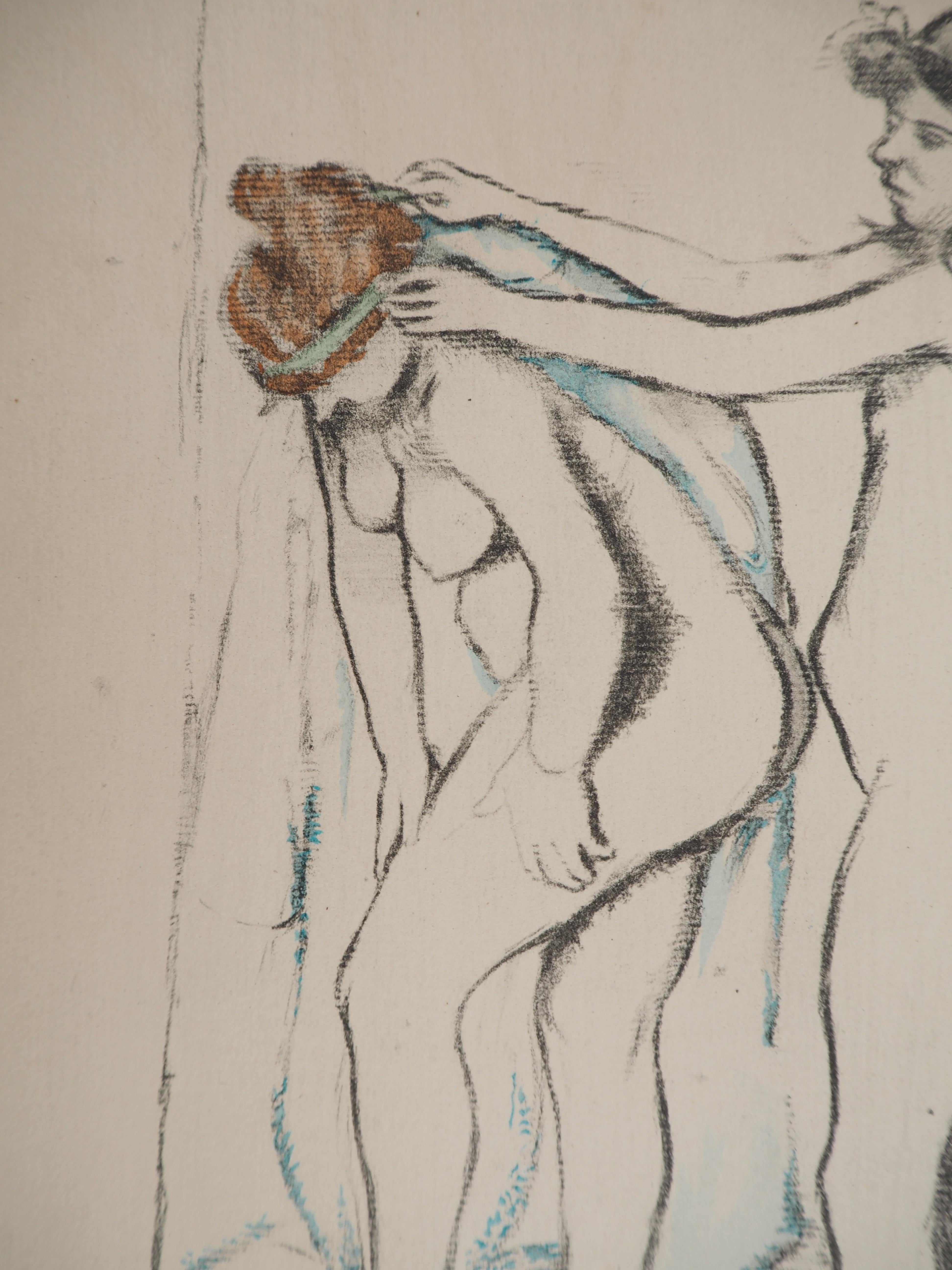 Suzanne VALADON (1865-1938)
Dos mujeres limpiándose

Litografía realzada con plantilla a partir de un dibujo
Firmado en la placa
Sobre vitela Lana, 32 x 25 cm (c. 13 x 10 pulg.)

INFORMACIÓN: Litografía publicada póstumamente por Pétrides, el