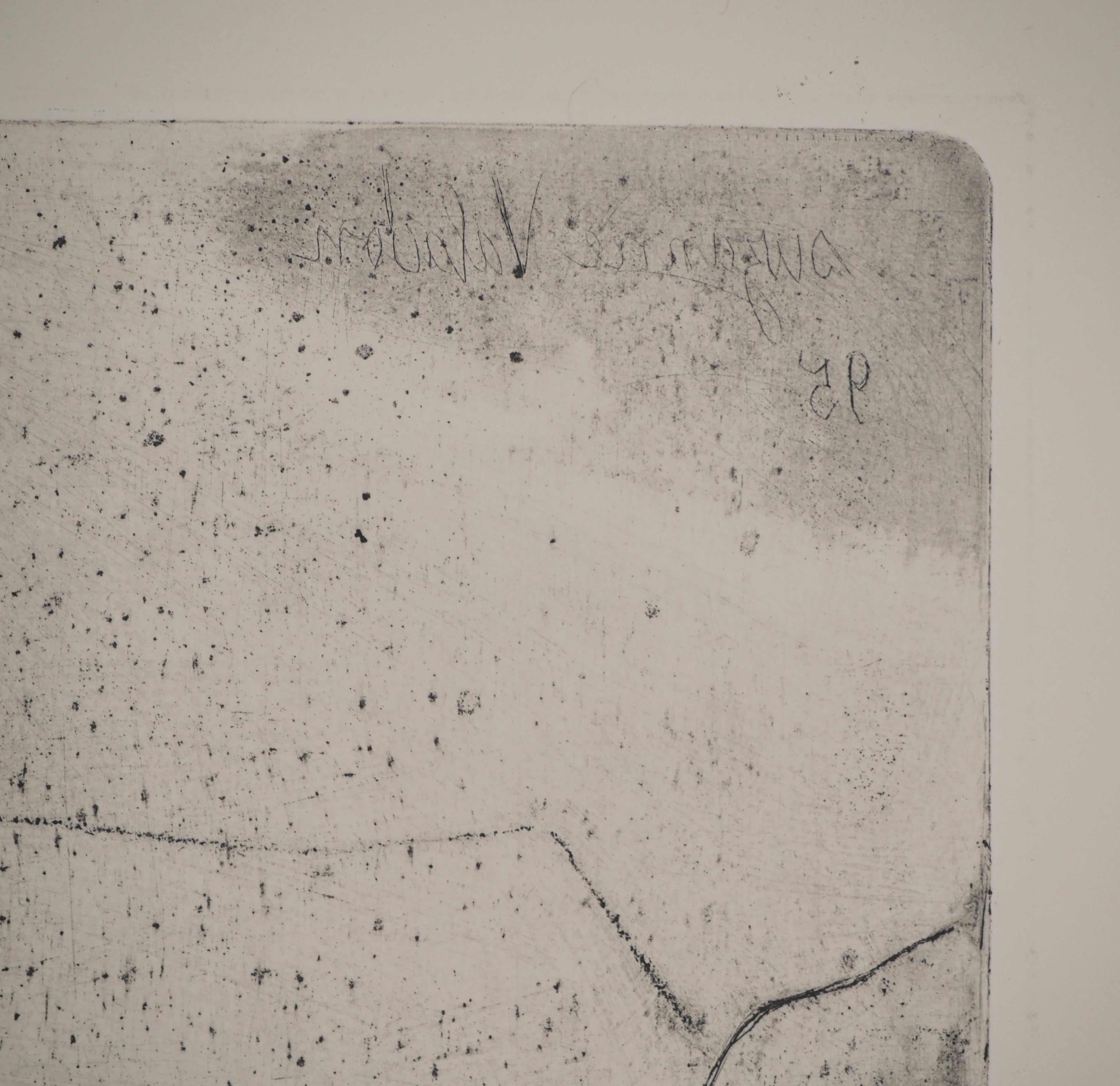 Two Naked Women in the Bathroom -  Original Etching Signed (Petrides #E7) For Sale 2