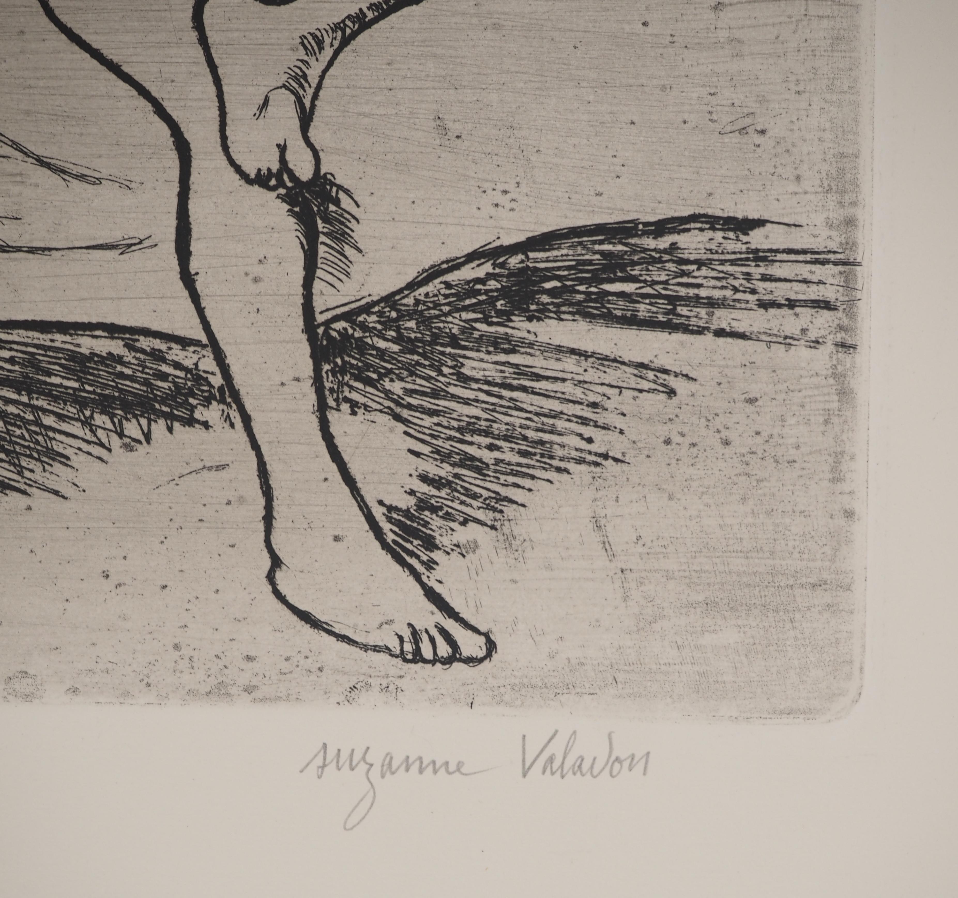 Woman Naked on the Sofa -  Original Etching Signed (Petrides #E4) - Print by Suzanne Valadon