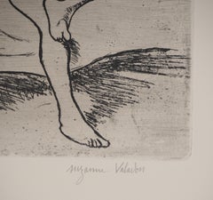 Woman Naked on the Sofa -  Original Etching Signed (Petrides #E4)