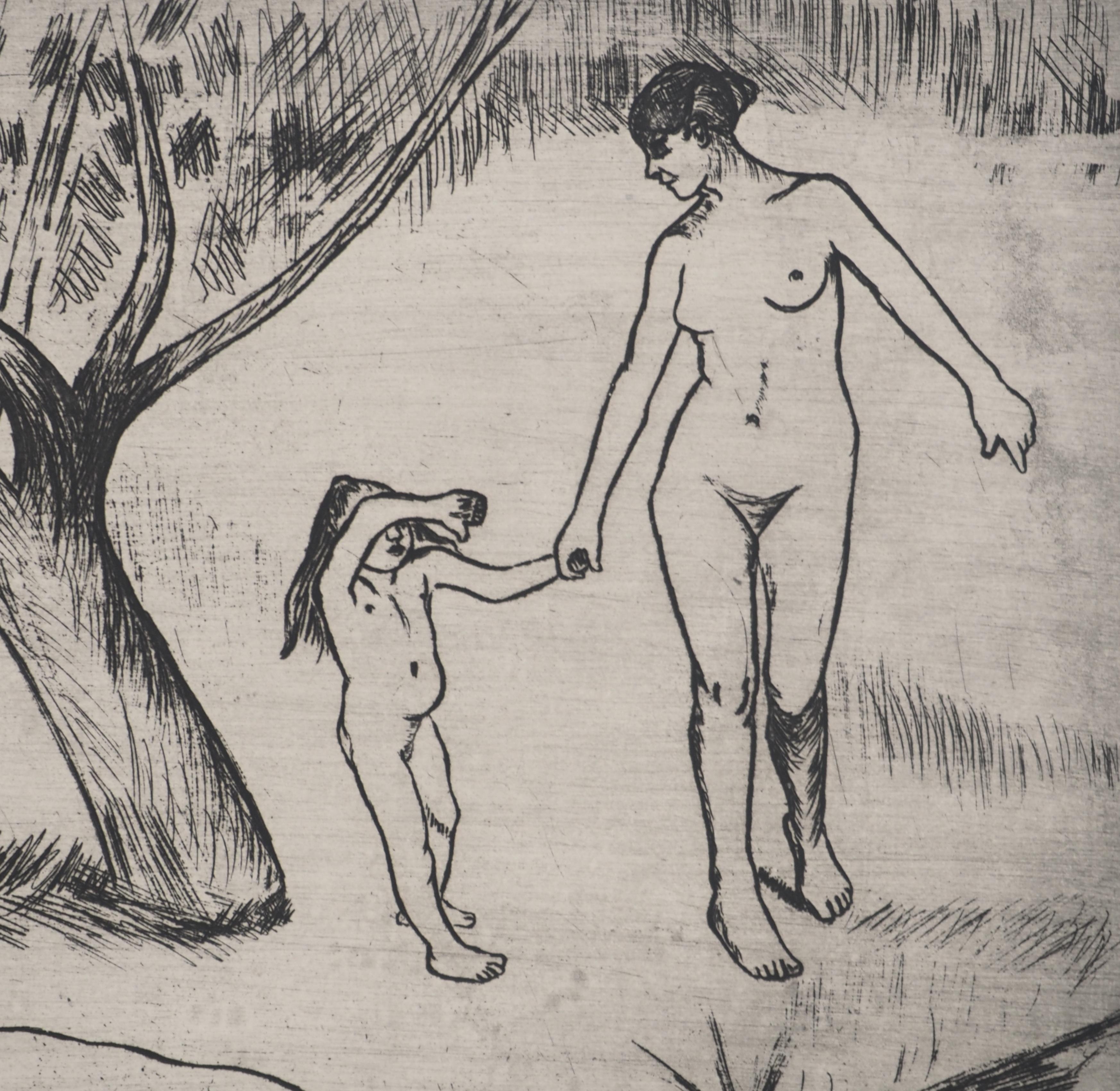 Suzanne VALADON (1865-1938)
Women and Children by the River, 1932

Original etching
Signed in pencil
On BFK Rives vellum 47 x 37 cm (c. 18.5 x 14.5 in)

INFORMATION : Printed in 1932, this etching is part of a portfolio of Suzanne Valadon's etchings