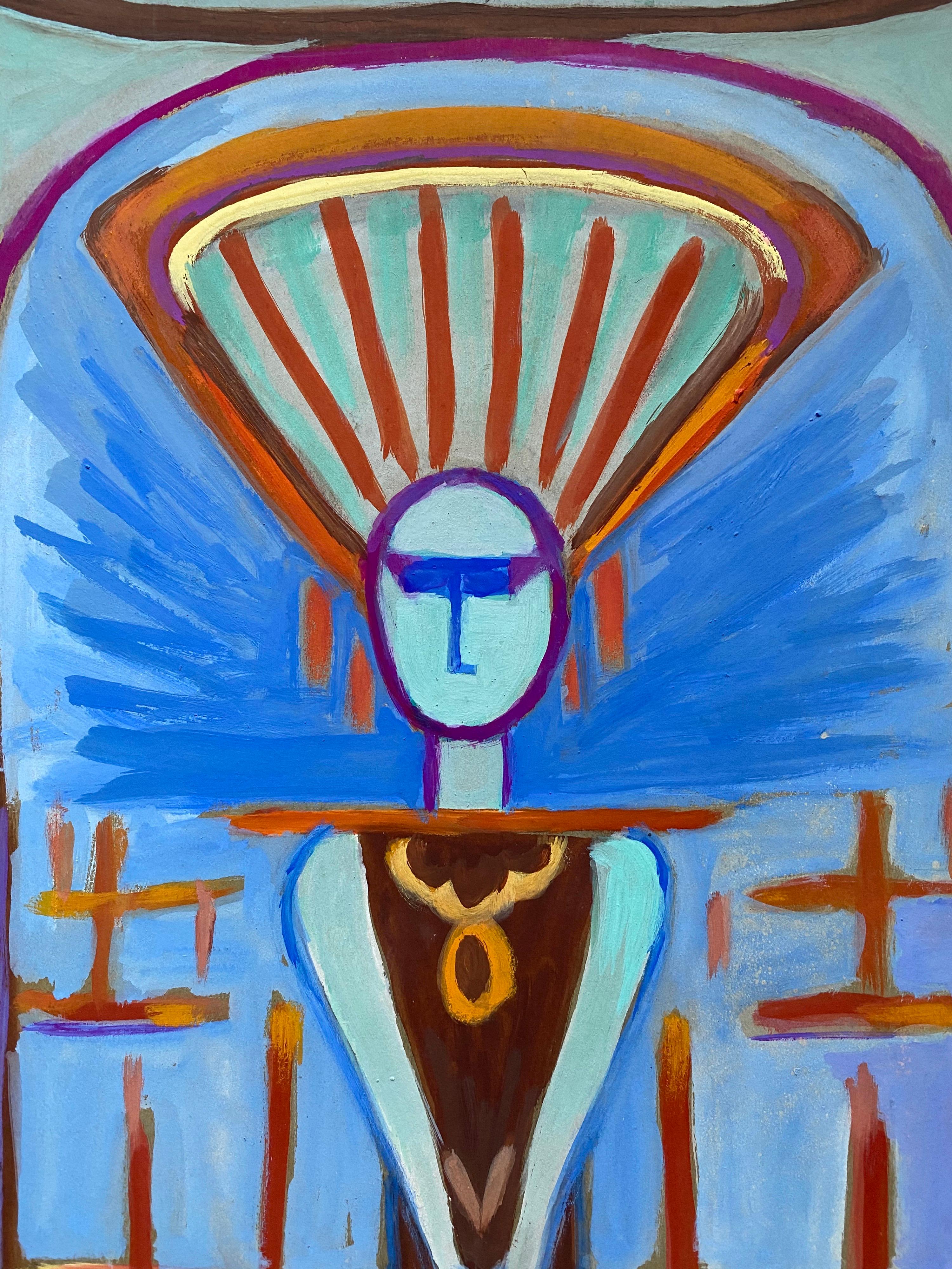 Pittura fauvista francese della metà del XX secolo - Colori sorprendenti - allievo di Andre Lhote - Painting Fauvismo di Suzanne Vattier