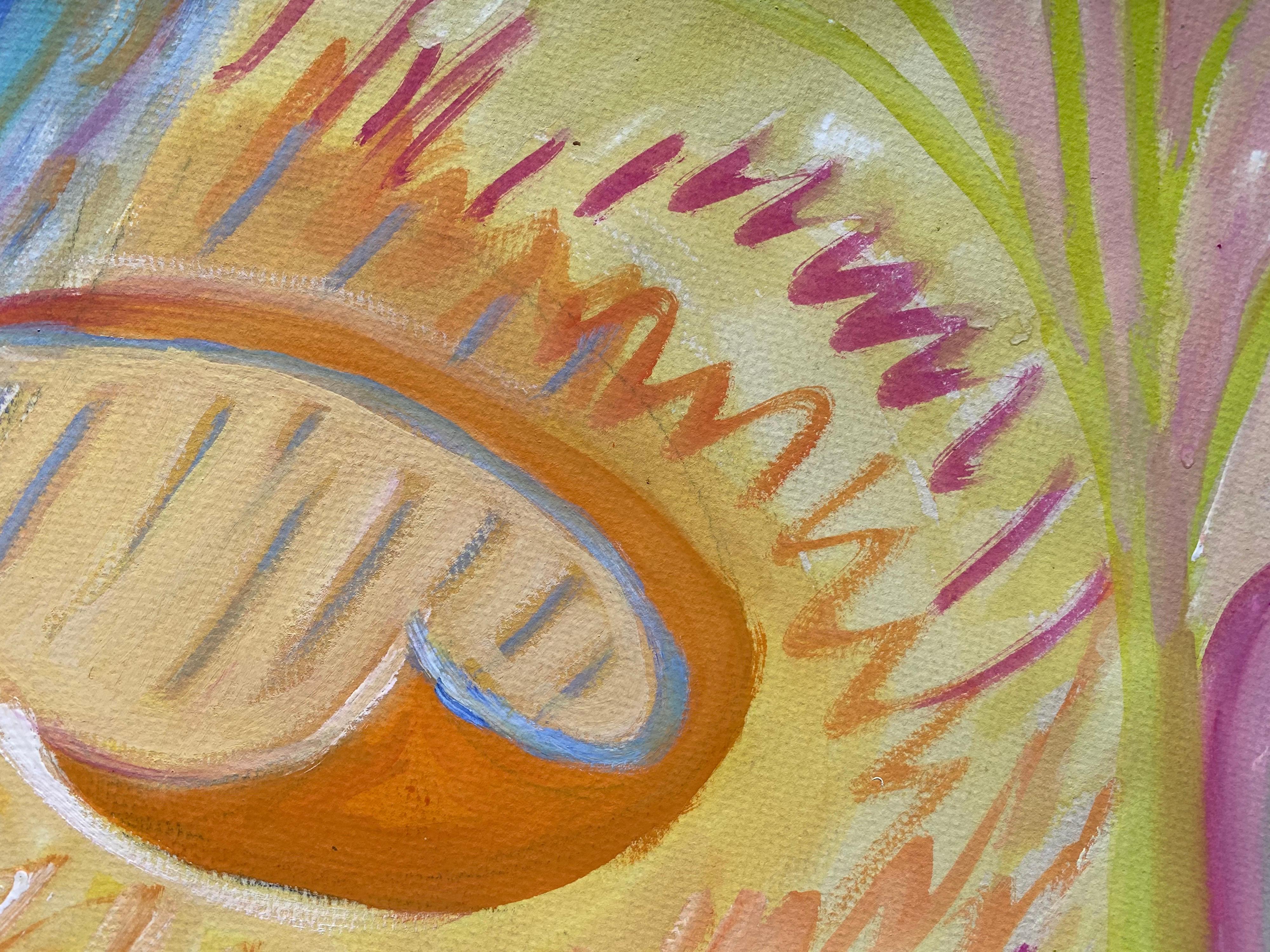 Pittura fauvista francese della metà del XX secolo - Colori sorprendenti - allievo di Andre Lhote - Abstract Painting Grigio di Suzanne Vattier