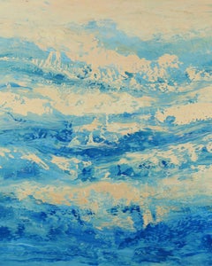 Énergie de la plage - Eau abstraite, paysage marin, peinture, acrylique sur toile