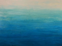 Calming Blue - Modern Color Field Abstract, Painting, Acrylic on Canvas