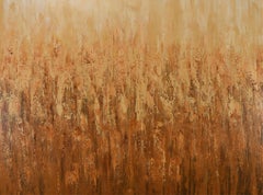 Field of Gold - Modern Abstract Wheat Field, Painting, Acrylic on Canvas