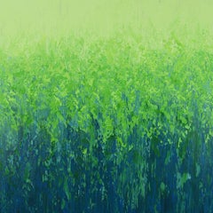 Green Energy - Organic Nature Abstract, Painting, Acrylic on Canvas