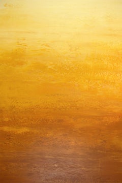 Honey Gold - Yellow Color Field Abstract, Painting, Acrylic on Canvas