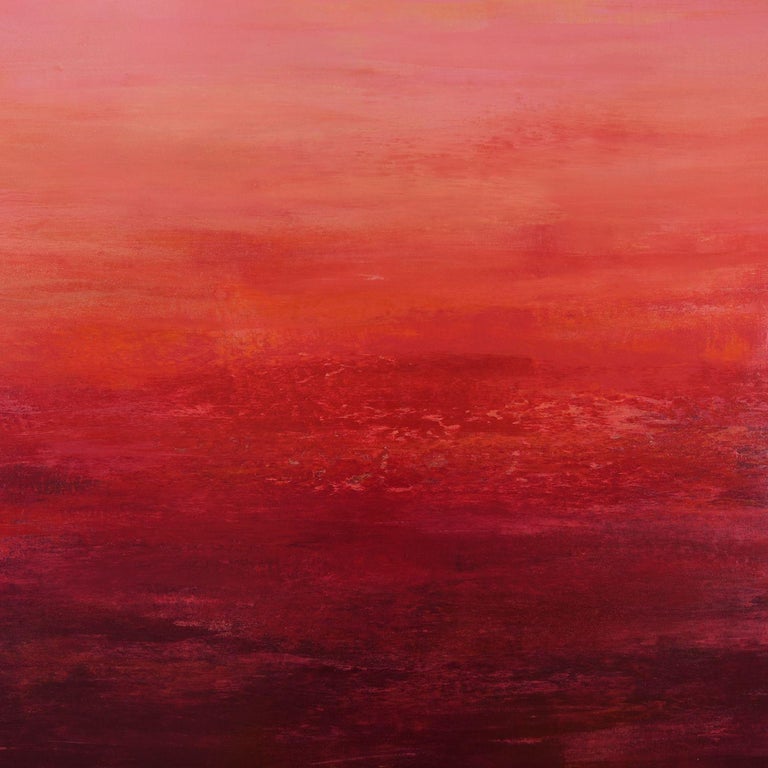 Suzanne Vaughan Rich Reds Red Abstract Color Field, Painting