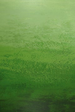Soft Nature Greens - Color Field Abstract, Painting, Acrylic on Canvas