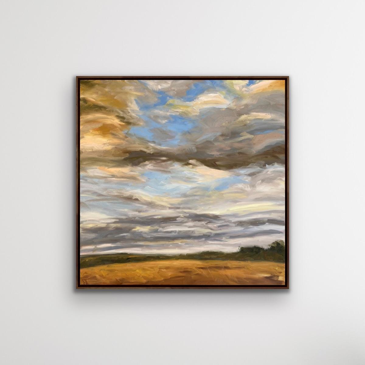 Golden Days, zeitgenössische Landschaftsmalerei im impressionistischen Stil der ländlichen Kunst (Zeitgenössisch), Painting, von Suzanne Winn 