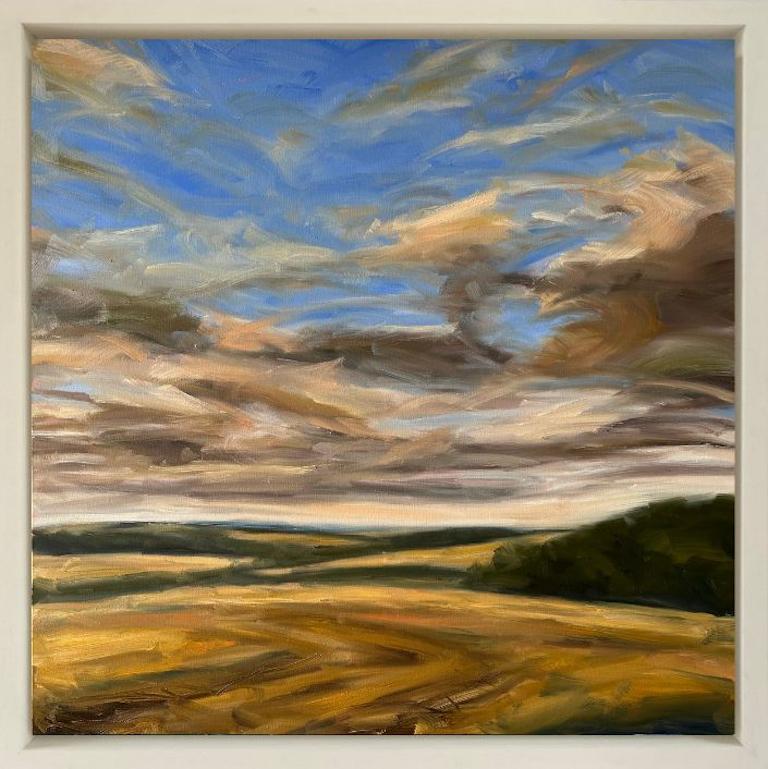 After the Harvest by Suzanne Winn landscape painting For Sale 1